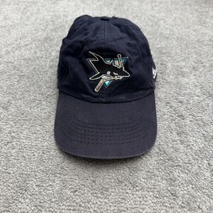 Vintage 90s San Jose Sharks NHL Snapback Hat Cap Unisex Navy Pacific Bell Promo
